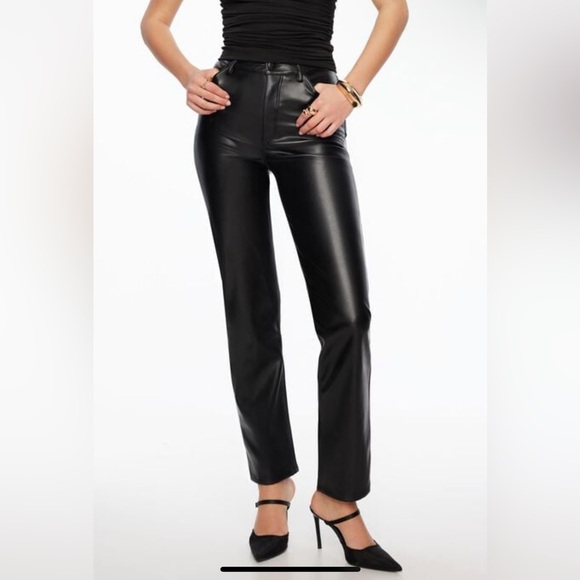 Leather pant Dynamite. straight leg - Picture 1 of 3